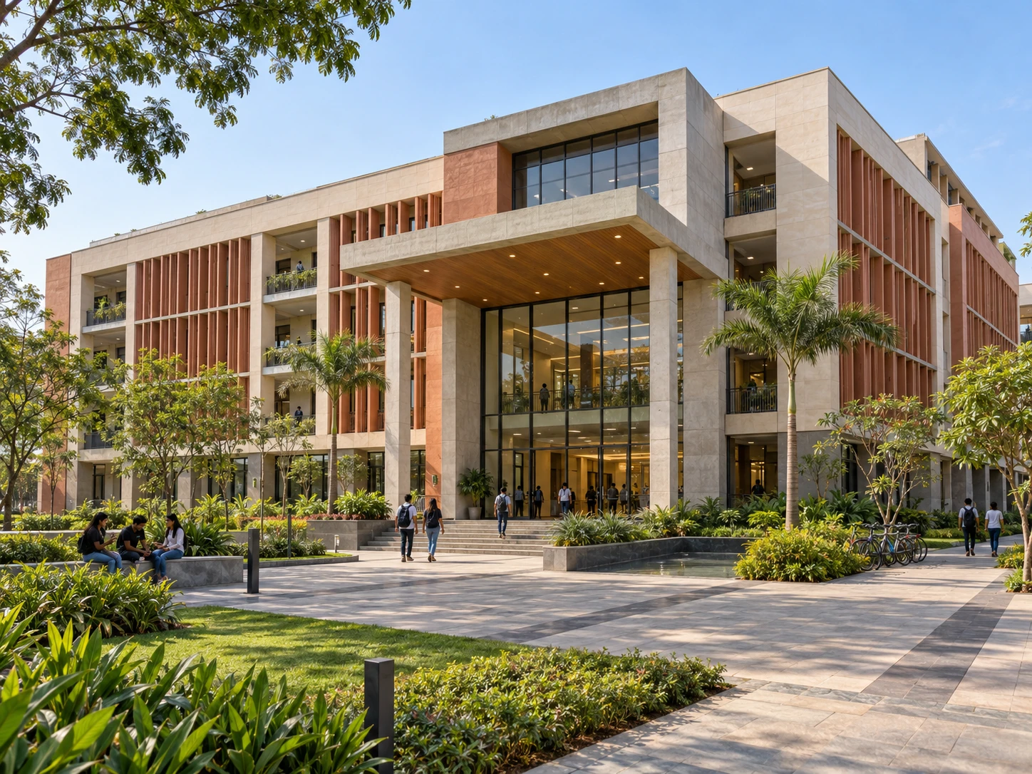 Contemporary College Campus Exterior