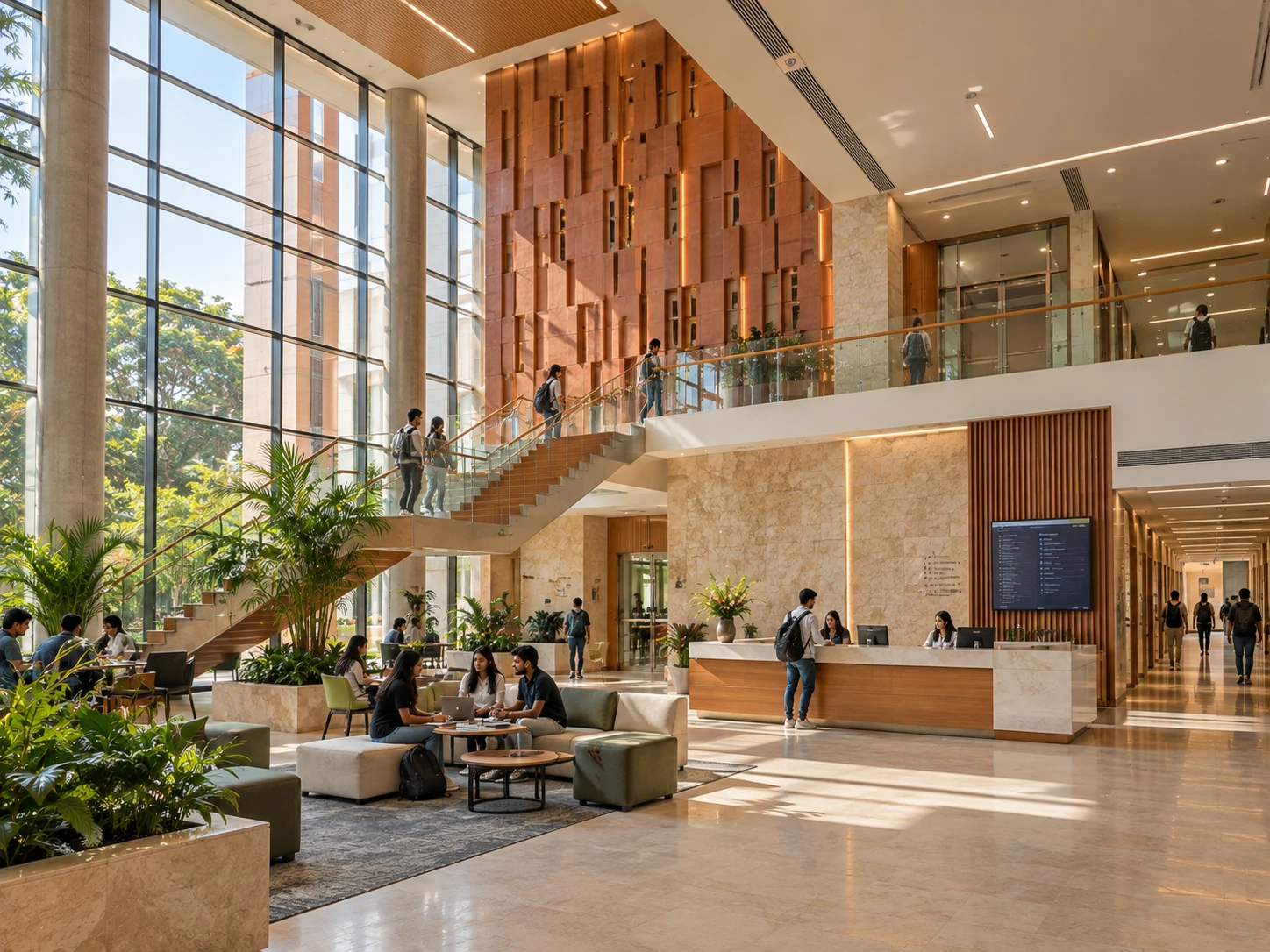 Modern College Atrium & Student Lounge